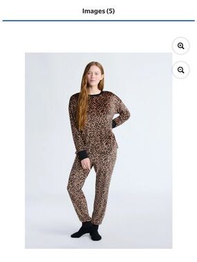 Leopard Print Women's Pajama Jumpsuit - Brown